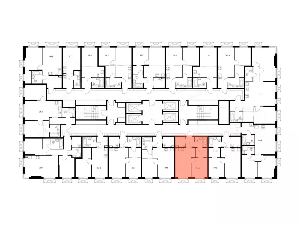 1-к. квартира, 37,5 м, 22/30 эт. - Фото 1