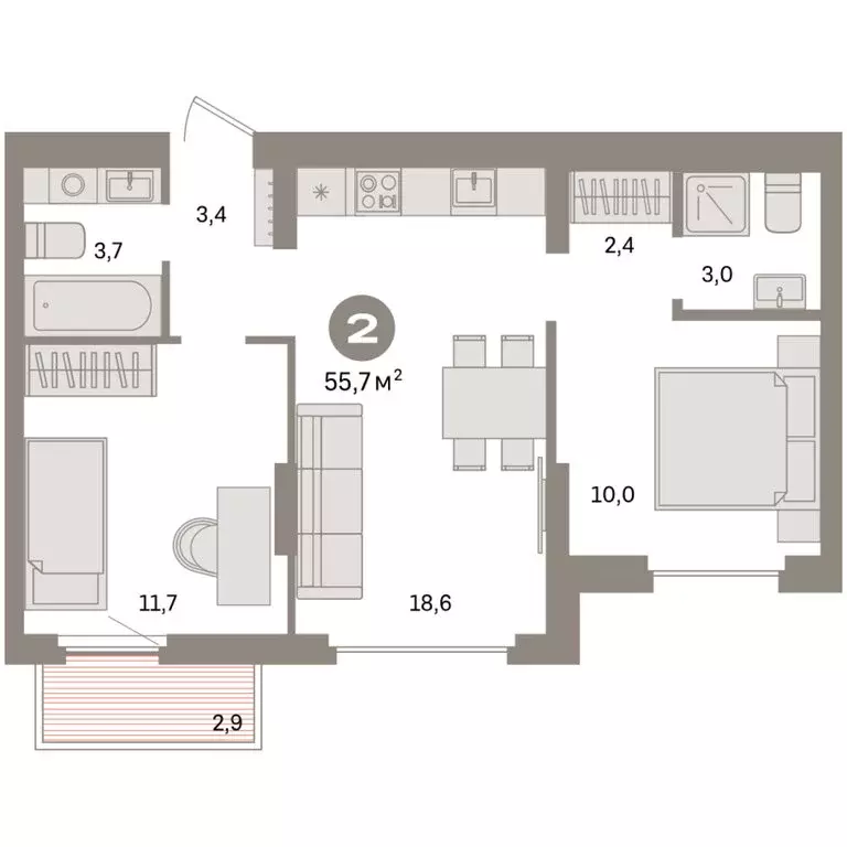 1-комнатная квартира: Екатеринбург, жилой район Сортировочный, ... - Фото 1