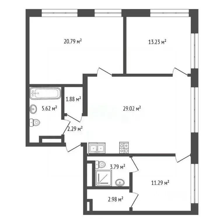 3-к кв. Самарская область, Самара Ново-Садовая ул., 106 (90.89 м) - Фото 2