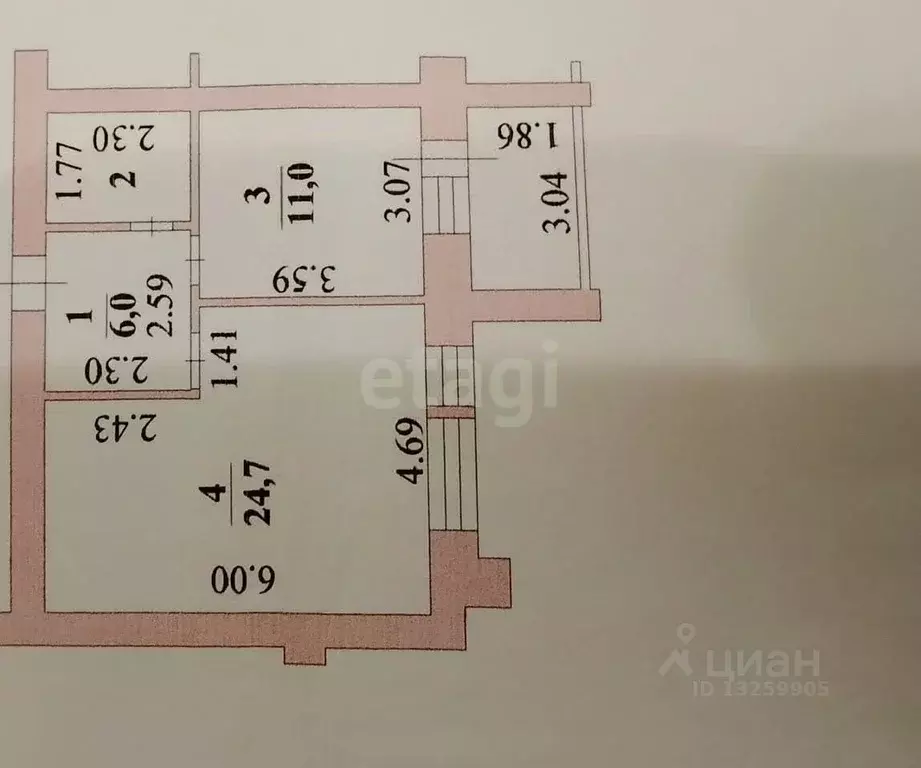 1-к кв. Липецкая область, Липецк просп. Победы, 3 (45.8 м) - Фото 2