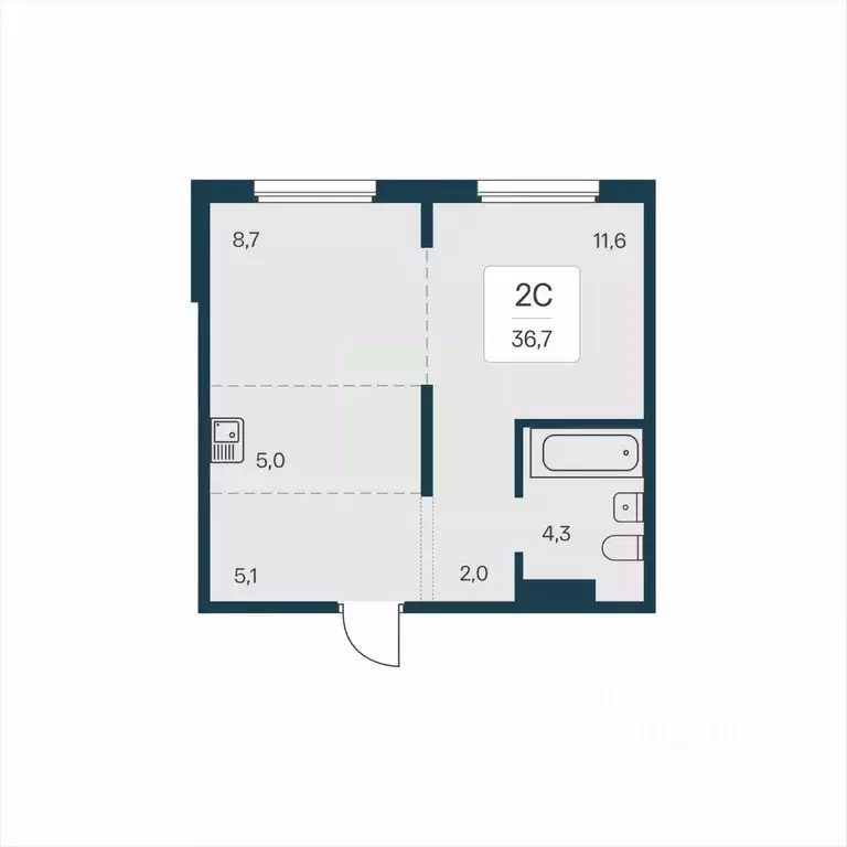 1-к кв. Новосибирская область, Новосибирск На Игарской кв-л,  (36.7 м) - Фото 1