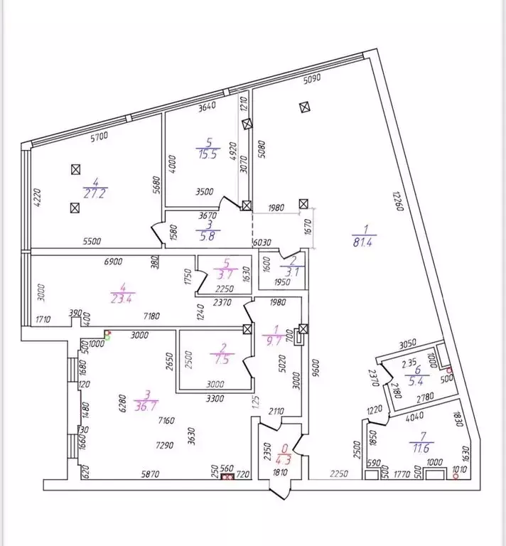 2-комнатная квартира: Владикавказ, улица Тогоева, 22 (237 м) - Фото 1