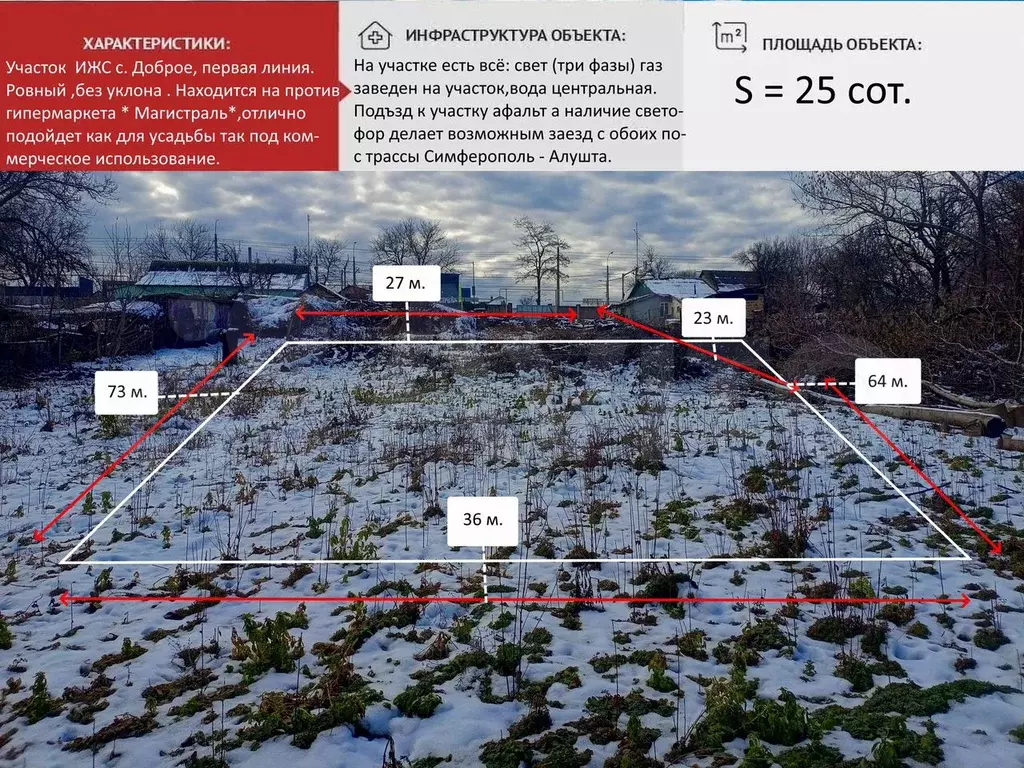 Участок 25 сот. (ИЖС) - Фото 0