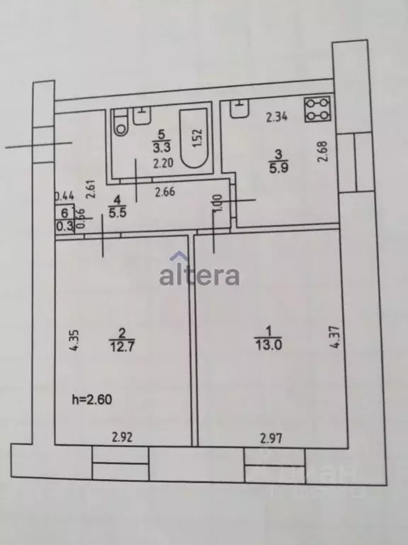 2-к кв. Татарстан, Казань ул. Маршала Чуйкова, 53 (40.0 м) - Фото 2