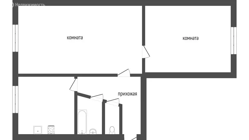 2-комнатная квартира: Ишим, Береговая улица, 21 (42.5 м) - Фото 1