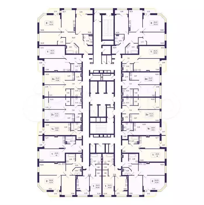 1-к. квартира, 48м, 2/26эт. - Фото 1