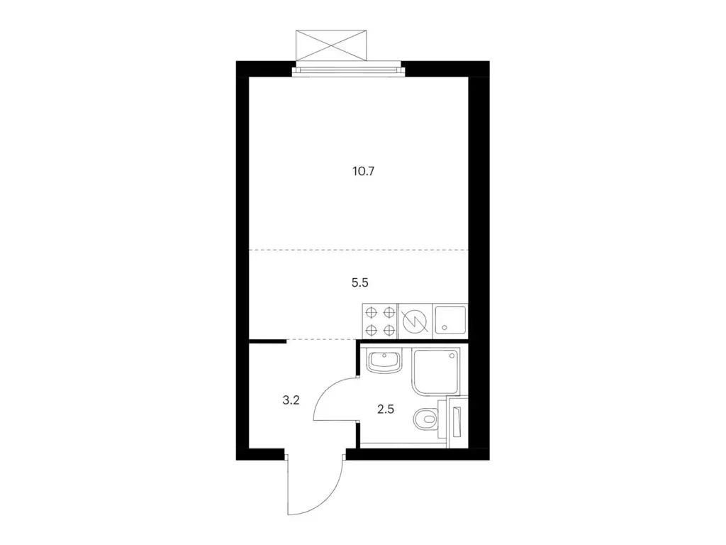 квартира-студия, 21.9 м - Фото 0
