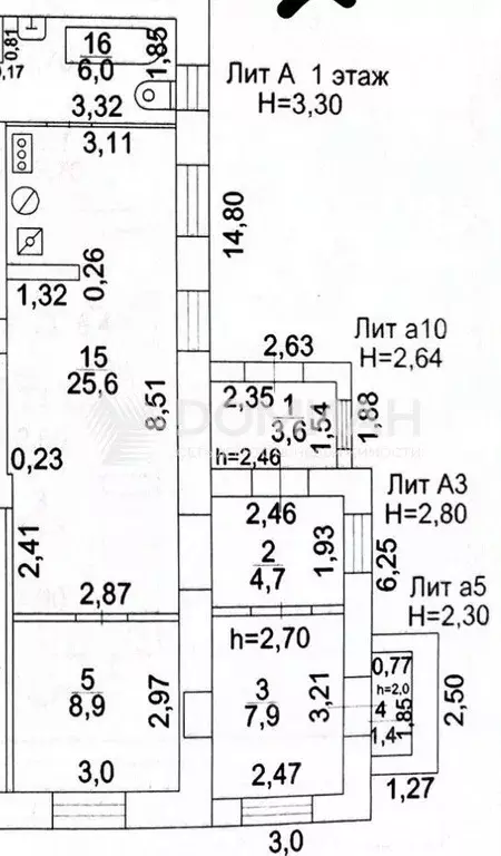 Дом в Ростовская область, Новочеркасск ул. Фрунзе, 22 (57 м) - Фото 1