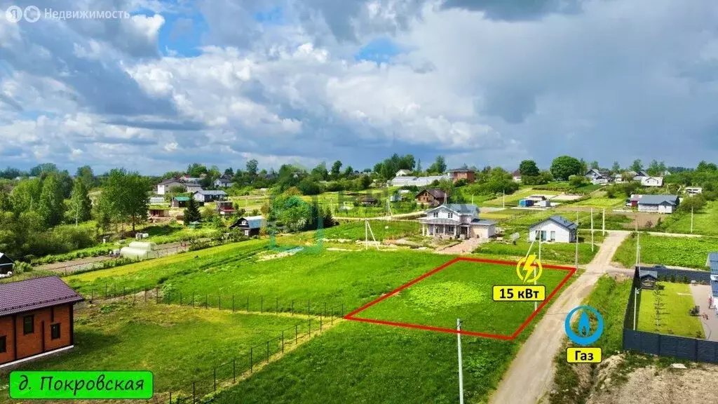 Участок в деревня Покровская, Счастливый переулок (10.8 м) - Фото 0
