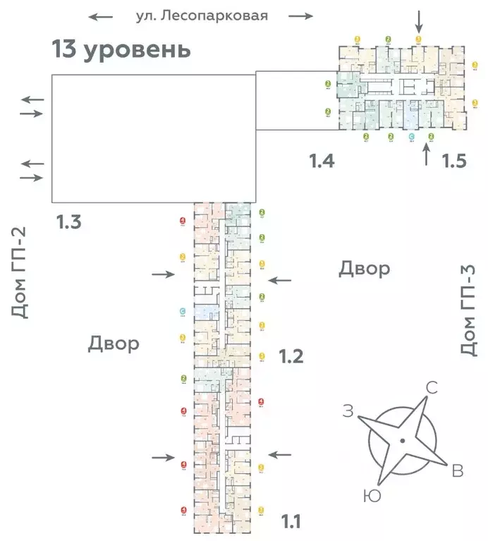 2-к кв. Тюменская область, Тюмень ул. Лесопарковая, 22 (66.4 м) - Фото 1