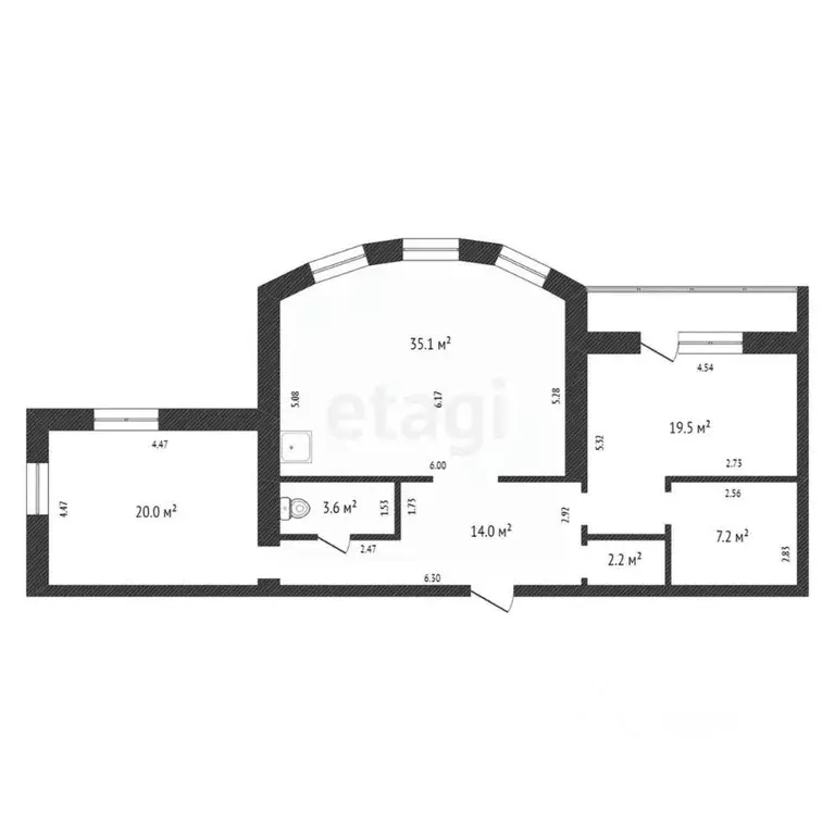 3-к кв. Красноярский край, Красноярск ул. Елены Стасовой, 40А (101.6 ... - Фото 2