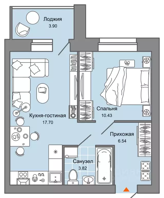 2-к кв. Кировская область, Киров Знак жилой комплекс (40.0 м) - Фото 0