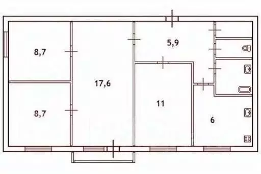 4-к кв. Московская область, Шаховская муниципальный округ, Шаховская ... - Фото 1