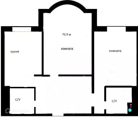 Продаётся 2-к квартира, 74 м - Фото 0