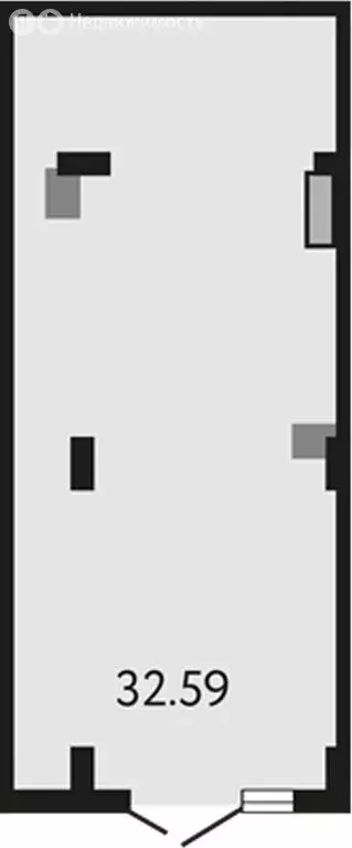 Помещение свободного назначения (32.59 м) - Фото 1