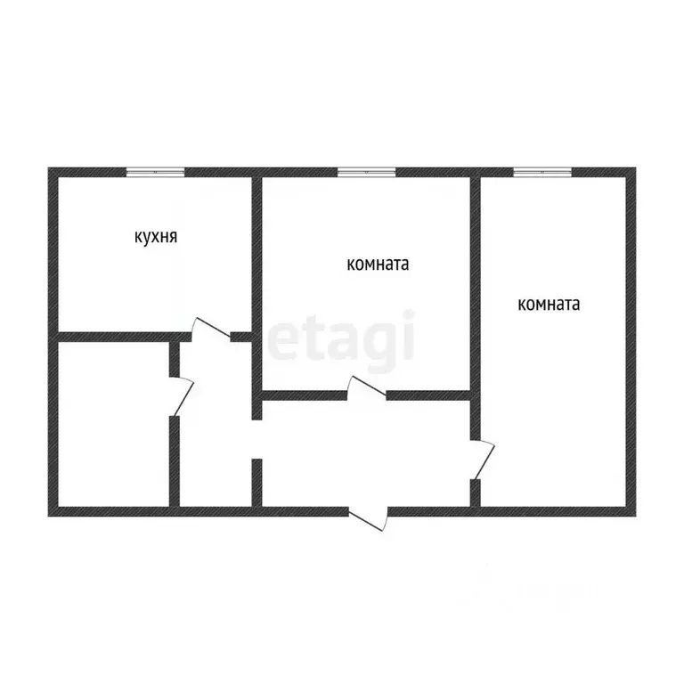 2-к кв. Белгородская область, Белгород ул. Красных Партизан, 29 (49.6 ... - Фото 2