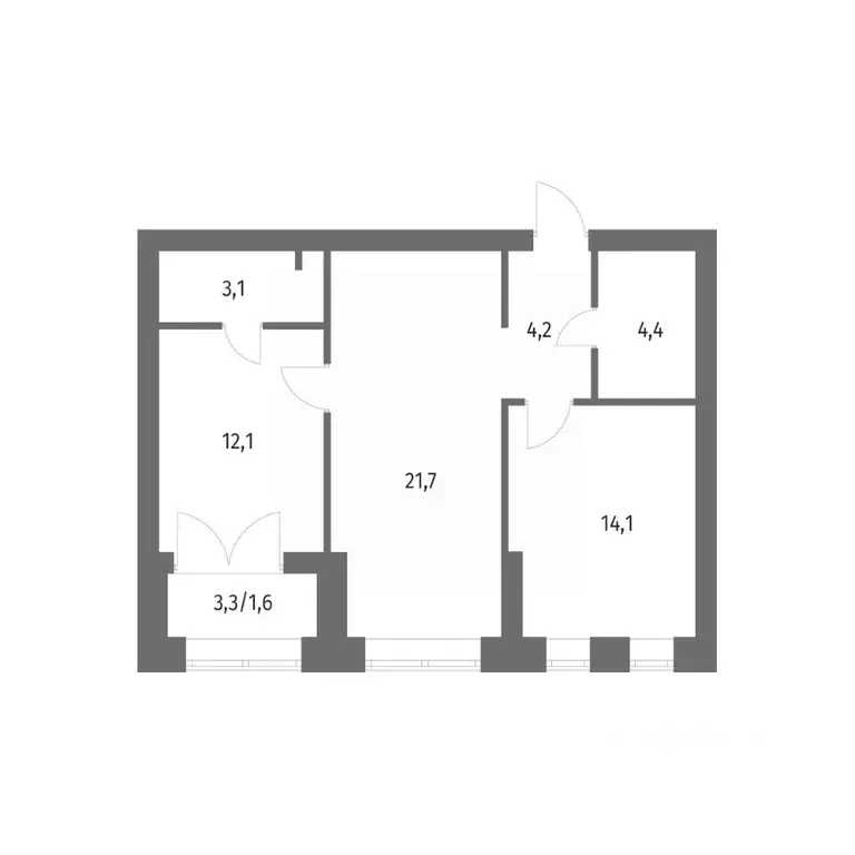 2-к кв. Санкт-Петербург ул. Академика Константинова, 1к1 (61.4 м) - Фото 0