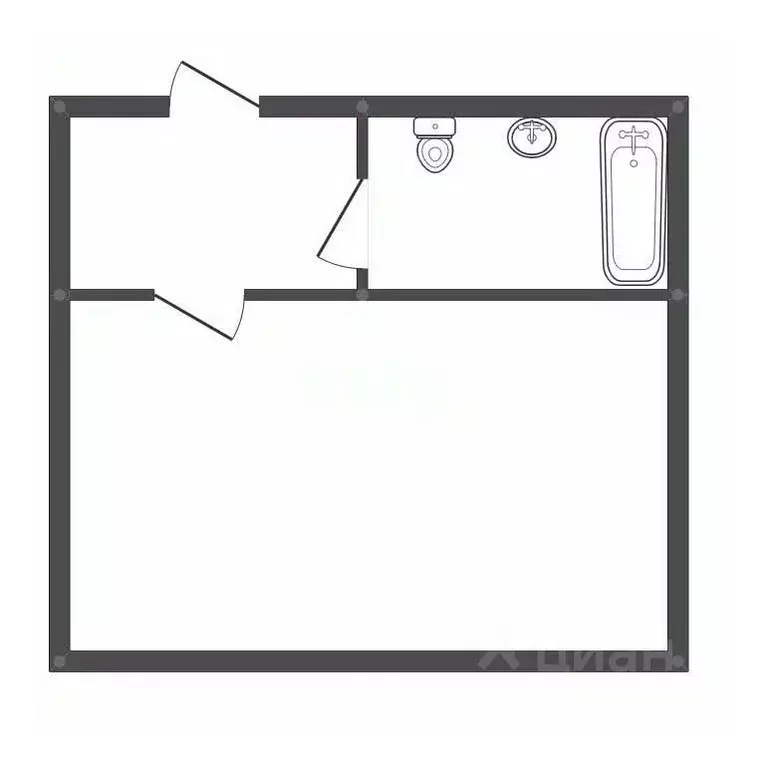 Студия Амурская область, Свободный Парниковая ул., 20 (23.8 м) - Фото 2