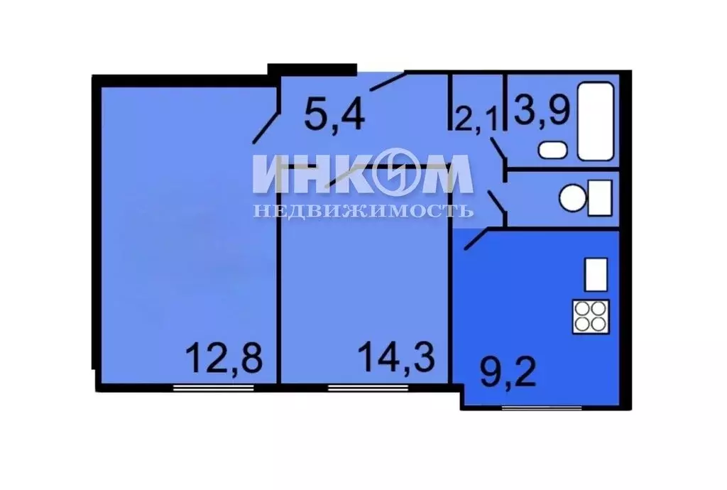 2-комнатная квартира: Москва, улица Барышиха, 44 (53.1 м) - Фото 2