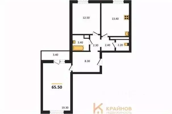 2-к кв. Воронежская область, Воронеж ул. Шидловского, 22 (65.5 м) - Фото 0