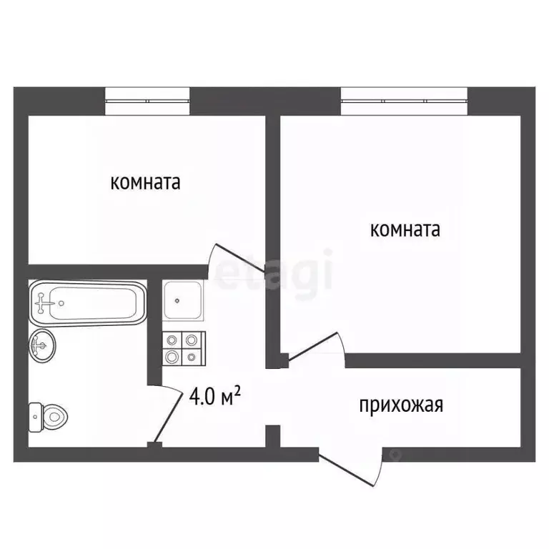 2-к кв. Ставропольский край, Пятигорск ул. Ермолова (38.7 м) - Фото 1