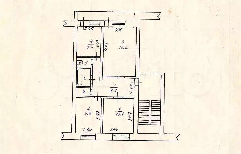 3-к. квартира, 68 м, 5/5 эт. - Фото 0