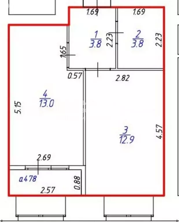 1-комнатная квартира: Рязань, район Приокский, улица Космонавтов, 16 ... - Фото 1