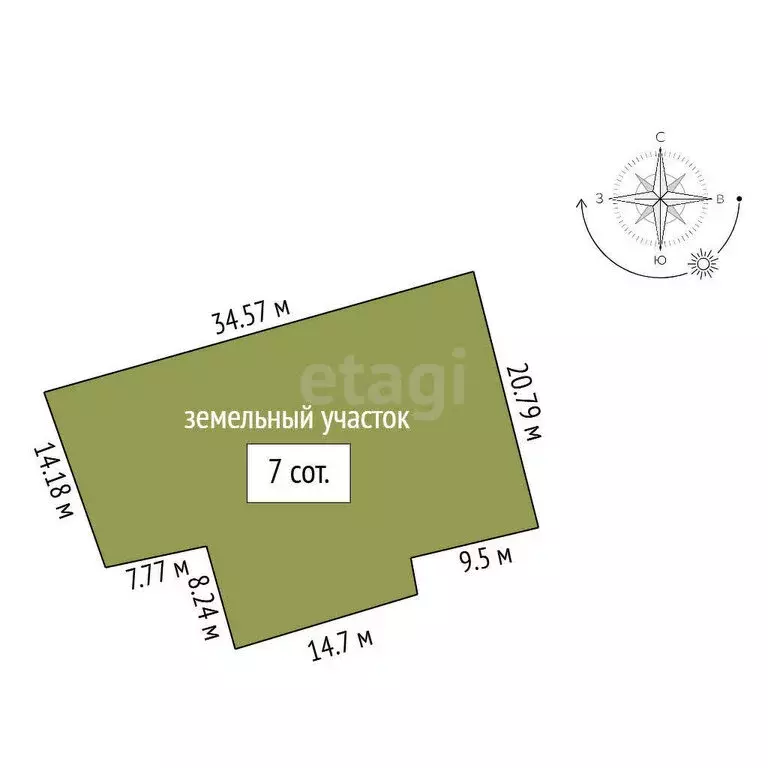 Участок в Ишим, 4-я Западная улица (7 м) - Фото 1