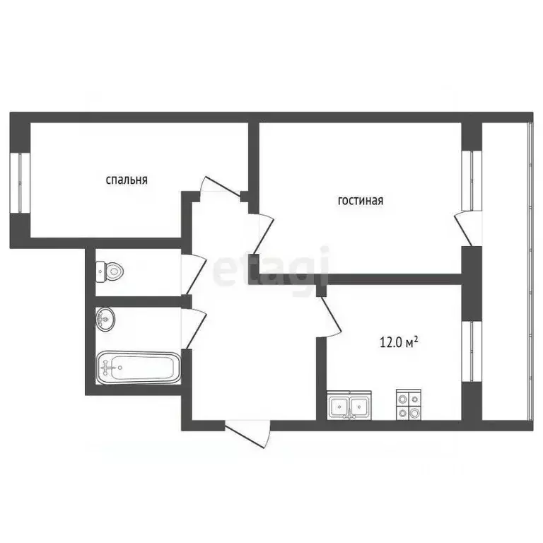 2-к кв. Ярославская область, Ярославль ул. Пожарского, 1к2 (52.0 м) - Фото 2