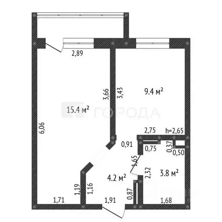 1-к кв. Алтайский край, Барнаул ул. Сергея Ускова, 41 (32.8 м) - Фото 0