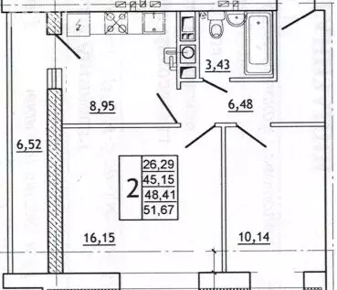 2-комнатная квартира: Смоленск, улица Нахимова, 23А (52.1 м) - Фото 1