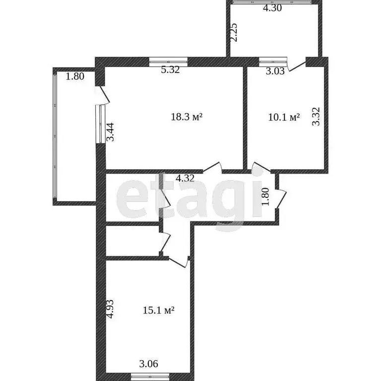 2-комнатная квартира: Тобольск, улица Знаменского, 3 (71.4 м) - Фото 1