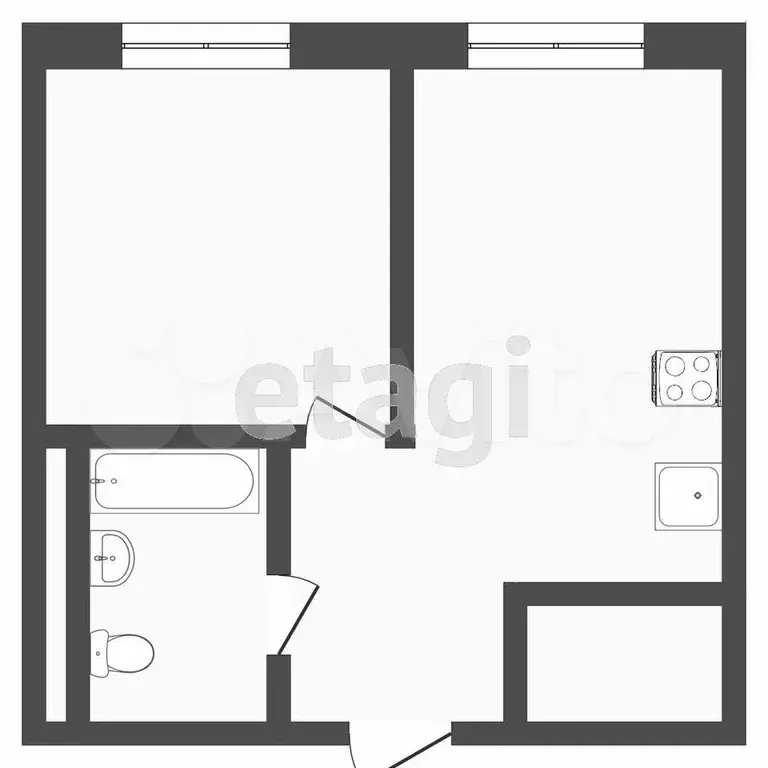 1-к. квартира, 33,6 м, 2/16 эт. - Фото 0