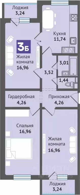 3-к кв. Марий Эл, Медведево городское поселение, Медведево пгт ул. ... - Фото 1