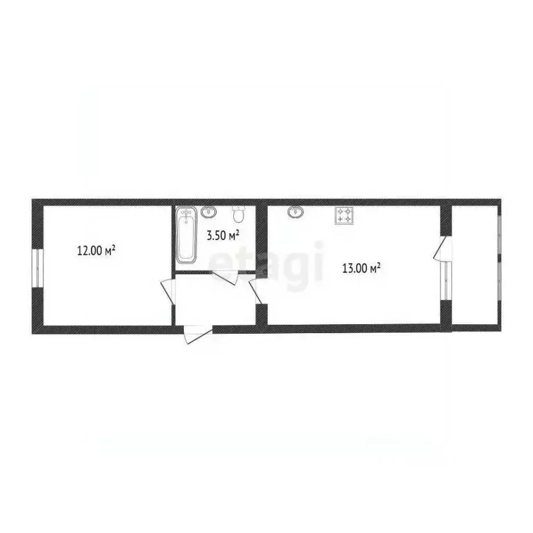 1-к кв. Костромская область, Кострома Малышково мкр, ул. Китицынская, ... - Фото 2