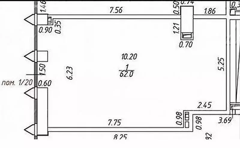 Офис (62 м) - Фото 1