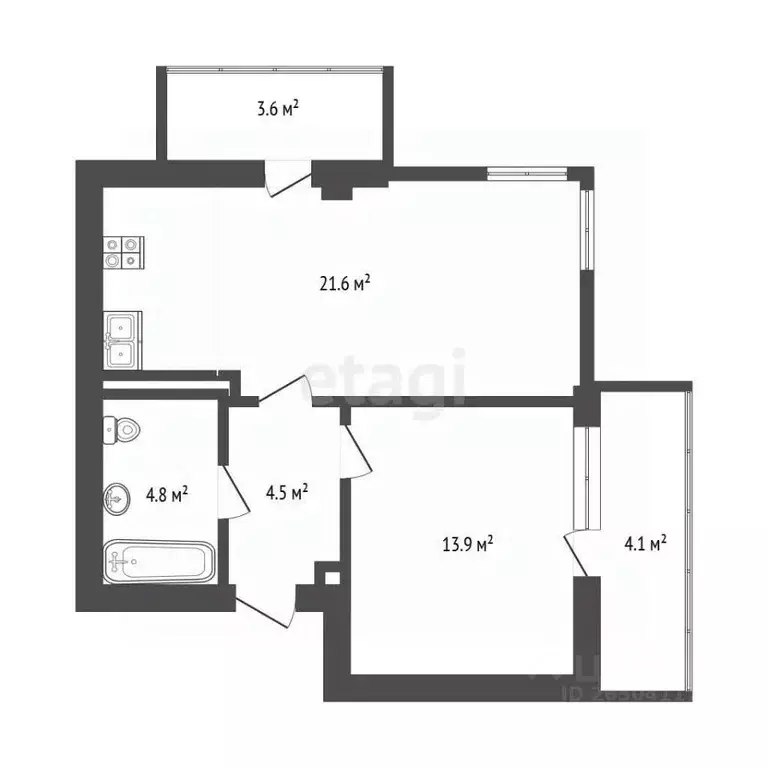 1-к кв. Севастополь ул. Степаняна, 2Б (44.9 м) - Фото 2