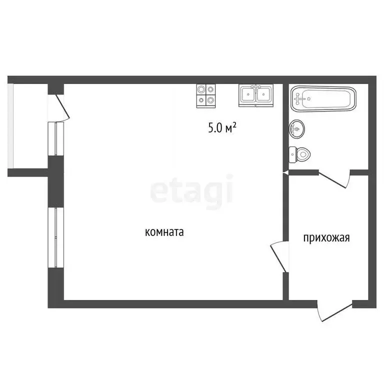 Квартира-студия: Алапаевск, улица Колногорова, 92 (24.4 м) - Фото 1