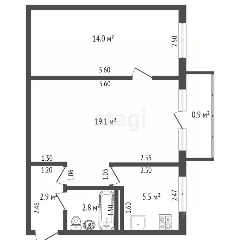 2-к кв. Калининградская область, Калининград Зоологическая ул., 3 ... - Фото 2