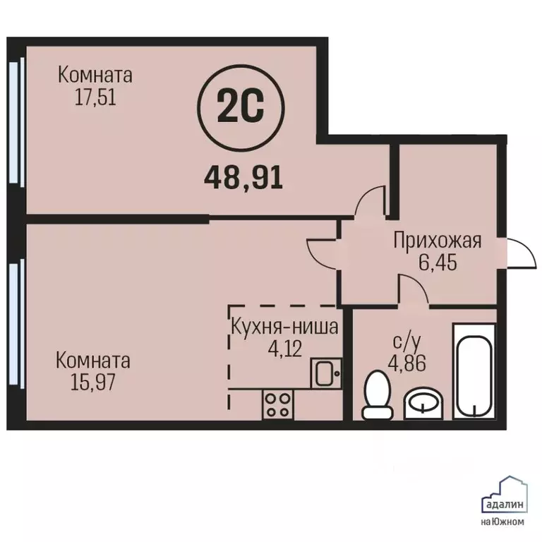 2-к кв. Алтайский край, Барнаул городской округ, Южный рп тракт Южный, ... - Фото 1