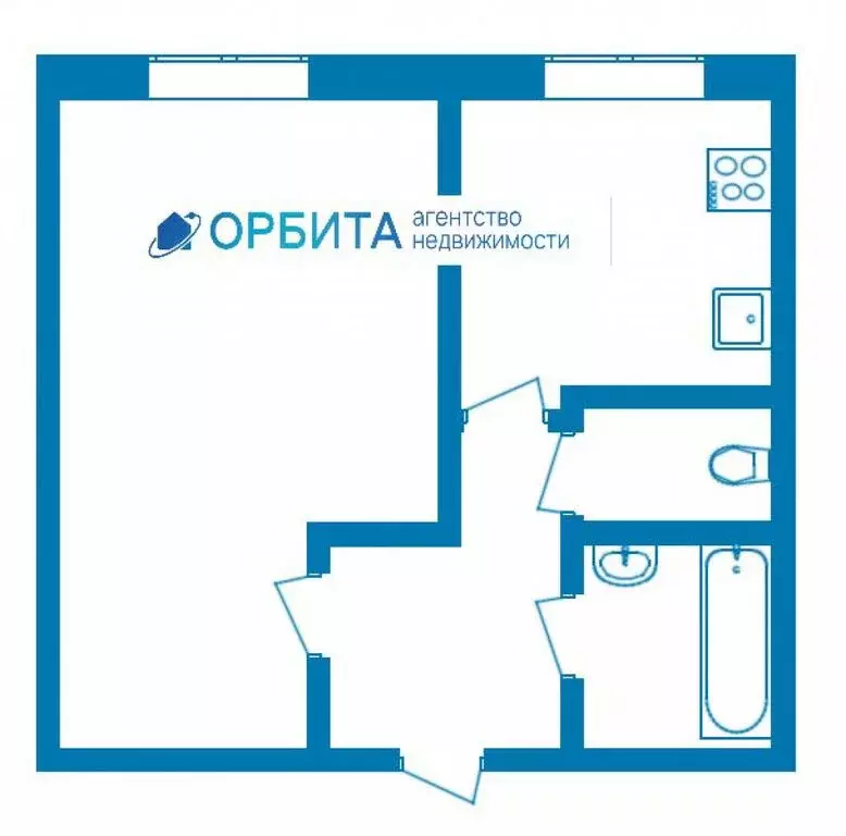 1-комнатная квартира: микрорайон Мелиораторов, улица Мелиораторов, 19 ... - Фото 1