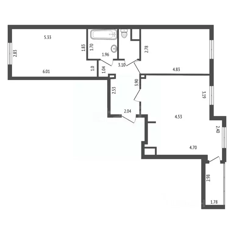 3-к кв. Ленинградская область, Кудрово г. Всеволожский район, ... - Фото 2