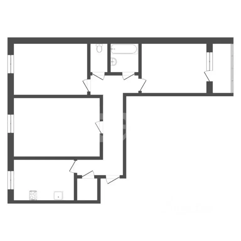 3-к кв. Тюменская область, Тюмень ул. Газовиков, 3 (66.4 м) - Фото 2