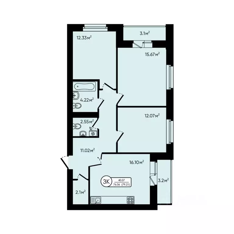 3-к кв. Ярославская область, Ярославский муниципальный округ, д. ... - Фото 0