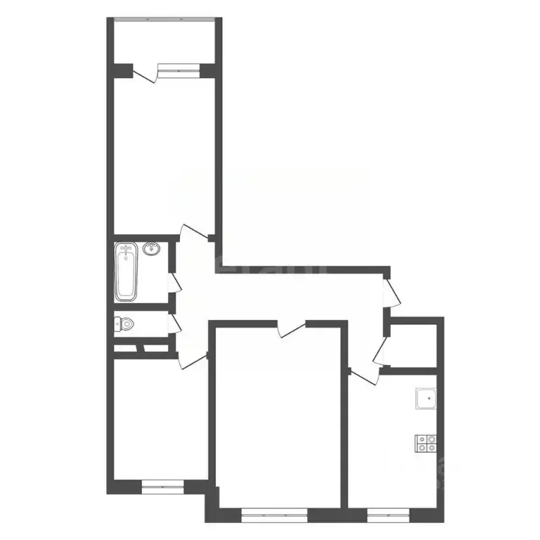 3-к кв. Тульская область, Тула ул. Мезенцева, 44к1 (63.9 м) - Фото 2