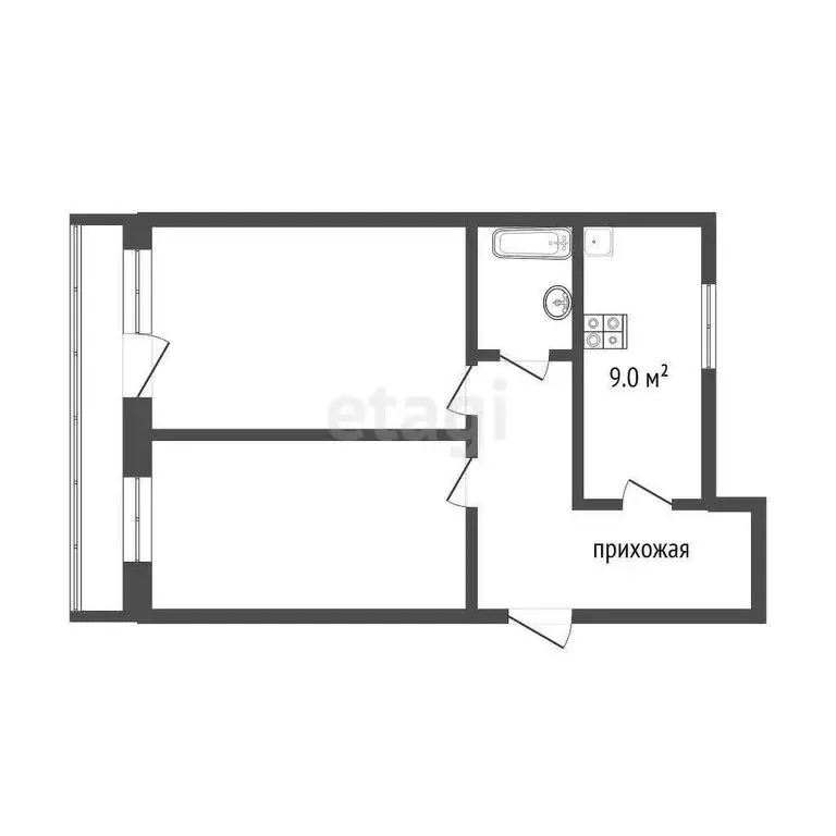 2-комнатная квартира: Воронеж, улица Антонова-Овсеенко, 35В (50.5 м) - Фото 0
