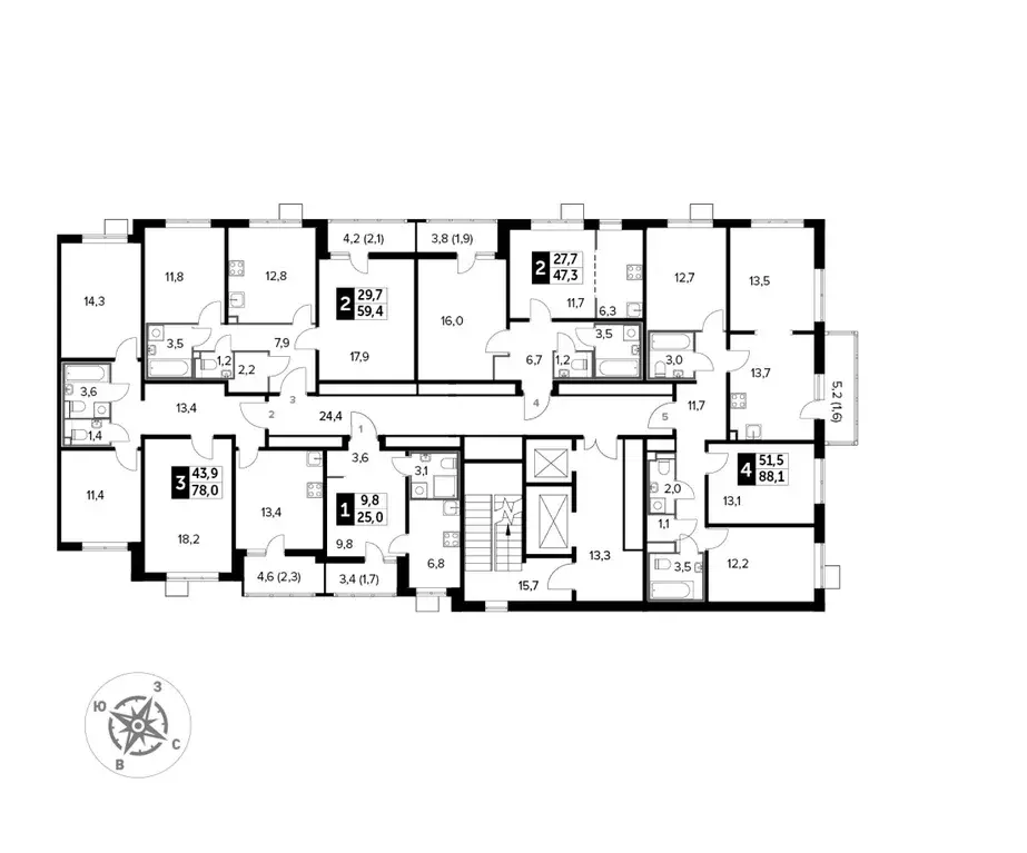 4-к кв. Московская область, Люберцы ул. Рождественская, 8 (88.1 м) - Фото 1