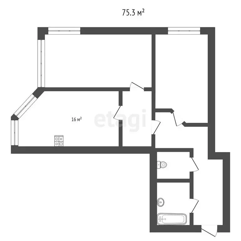 2-комнатная квартира: Минеральные Воды, Советская улица, 78 (75.3 м) - Фото 0