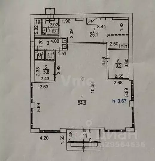 Помещение свободного назначения в Москва 1-я Владимирская ул., 4А (158 ... - Фото 2