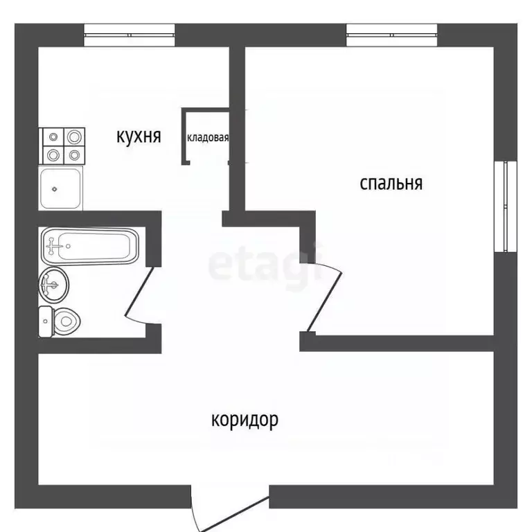 1-к кв. Владимирская область, Ковров ул. Строителей, 10 (21.7 м) - Фото 2